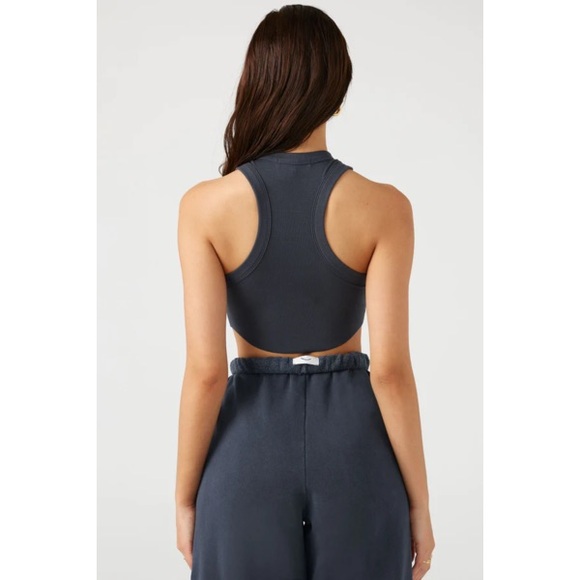 Joah Brown Body Tank in Vintage Navy Rib - Picture 2 of 6